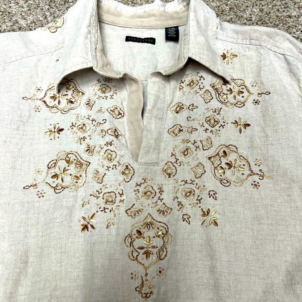 Structure Mens Linen Casual Shirt